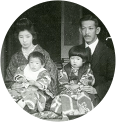 鈴木三重吉と家族の写真